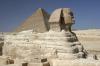 (075) Gro�e Sphinx von Gizeh, im Hintergrund die Pyramide des Cheops